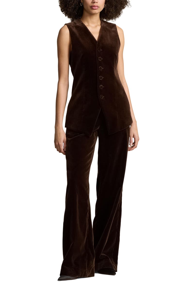 Polo Ralph Lauren Velvet Wide Leg Pants, Alternate, color,
