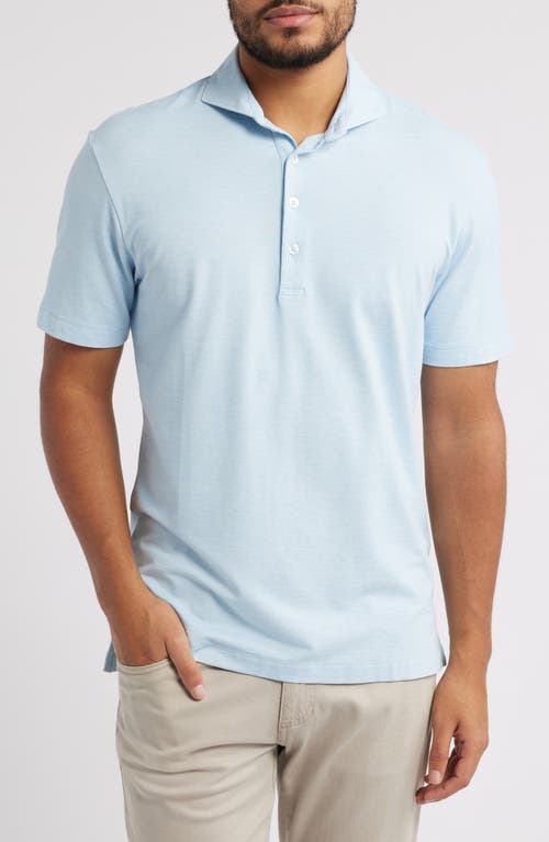 Johnnie-o Idris Top Shelf Heathered Polo In Cerulean