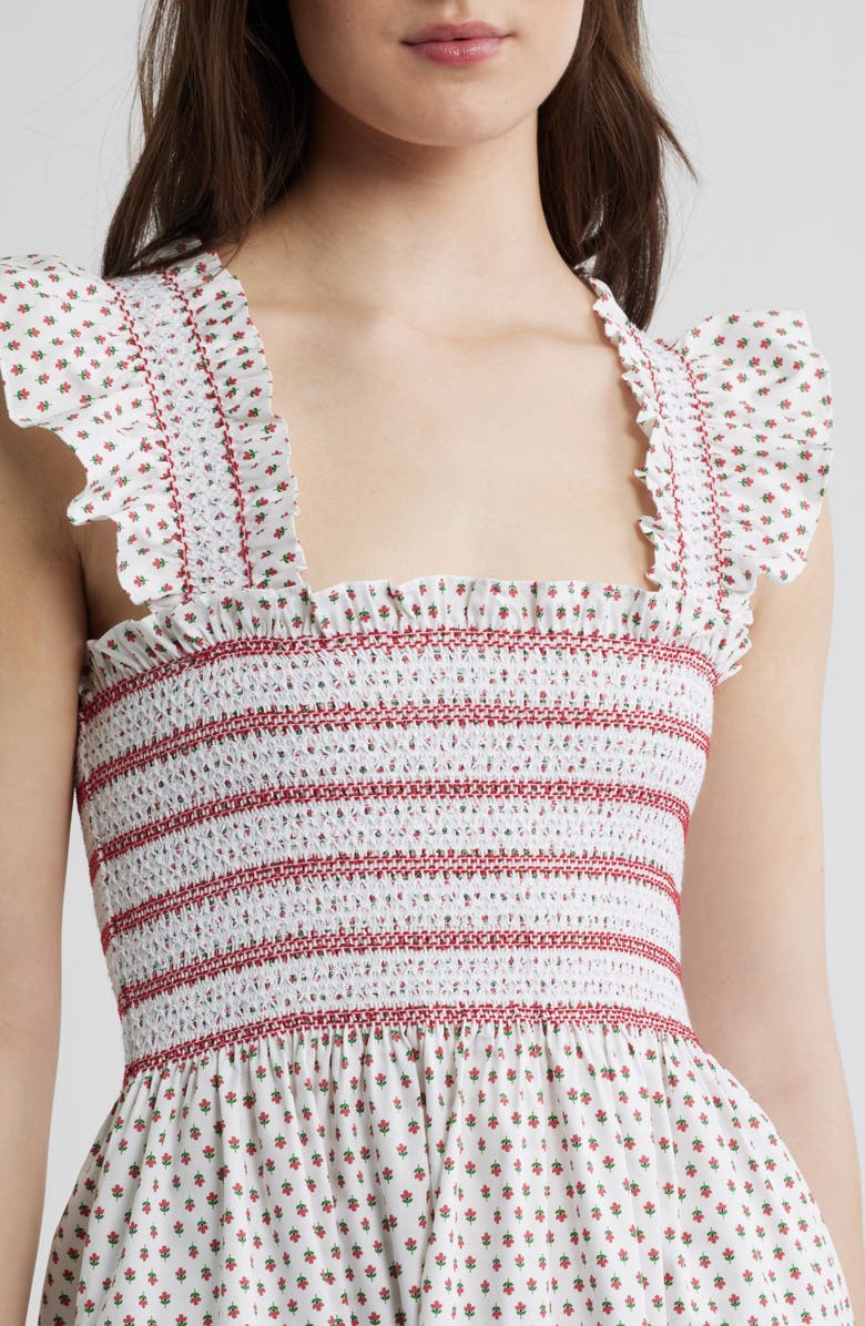 Hill House Home The Ellie Nap Midi Dress, Alternate, color, Poppy Half Drop White
