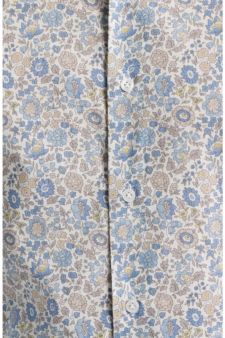 Bourget Floral Cotton Button-Up Shirt, Alternate, color, BLUE