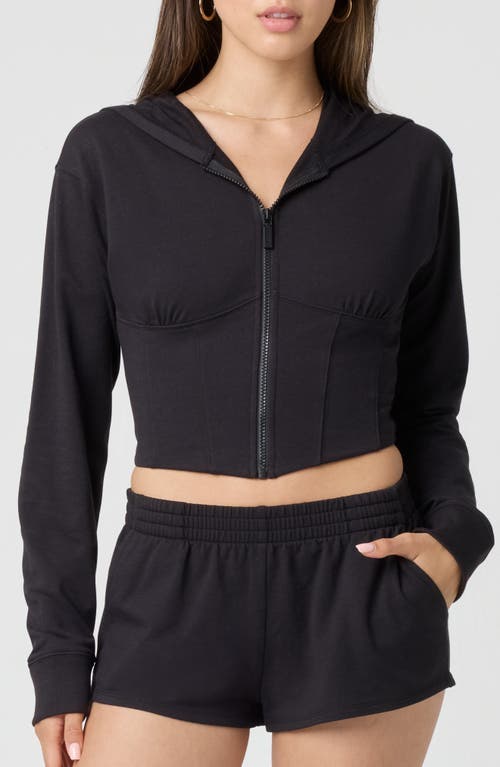 Florence By Mills Corset Zip Hoodie In Black