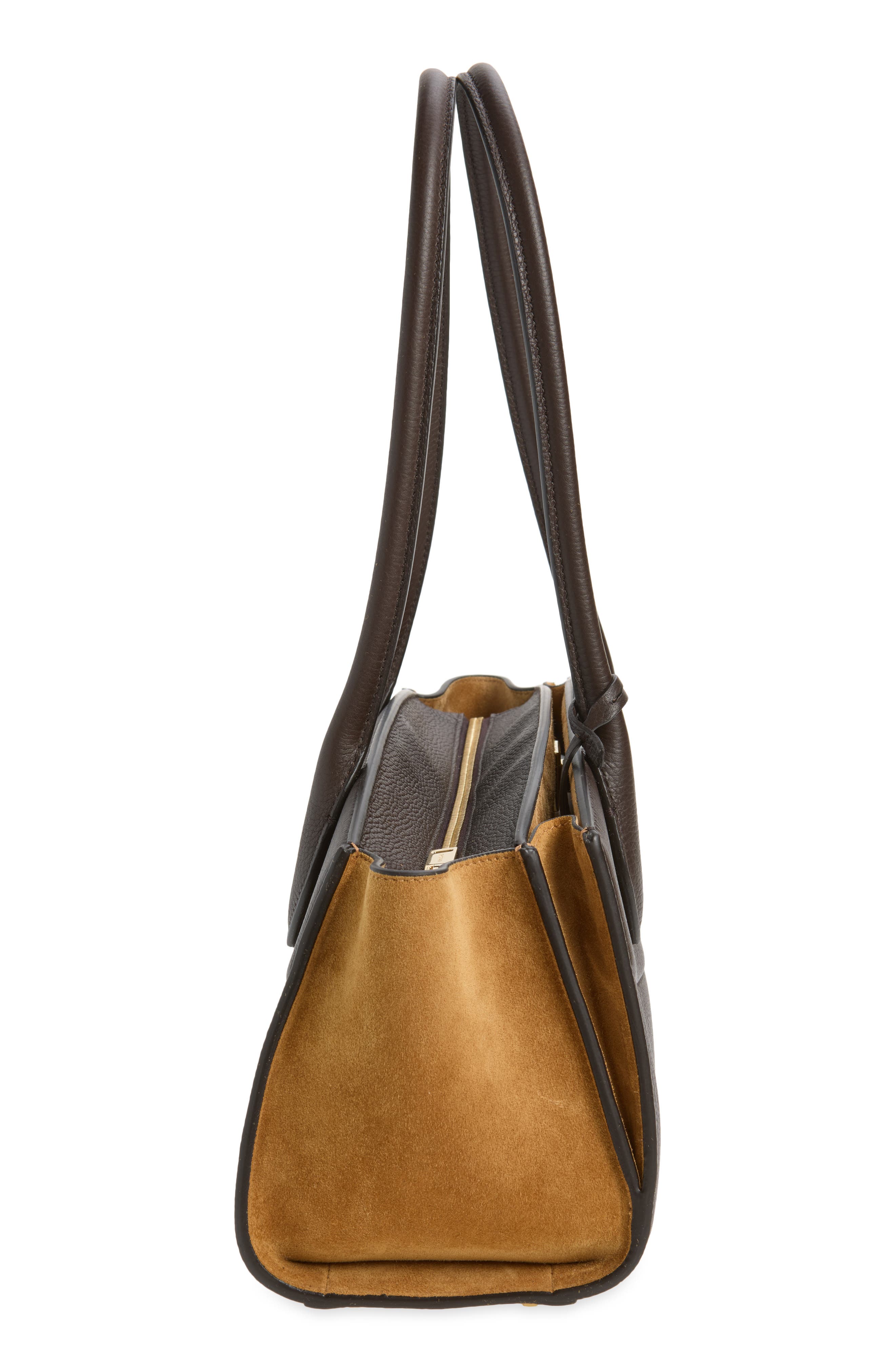 Medium Studio Soft Leather East/West Bag, Alternate, color, TESTA DI MORO NATURALE