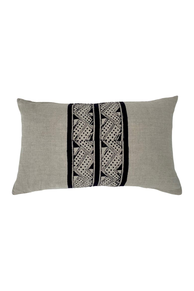 Mancala Charcoal Petit Lumbar Pillow Cover, Main, color, Charcoal