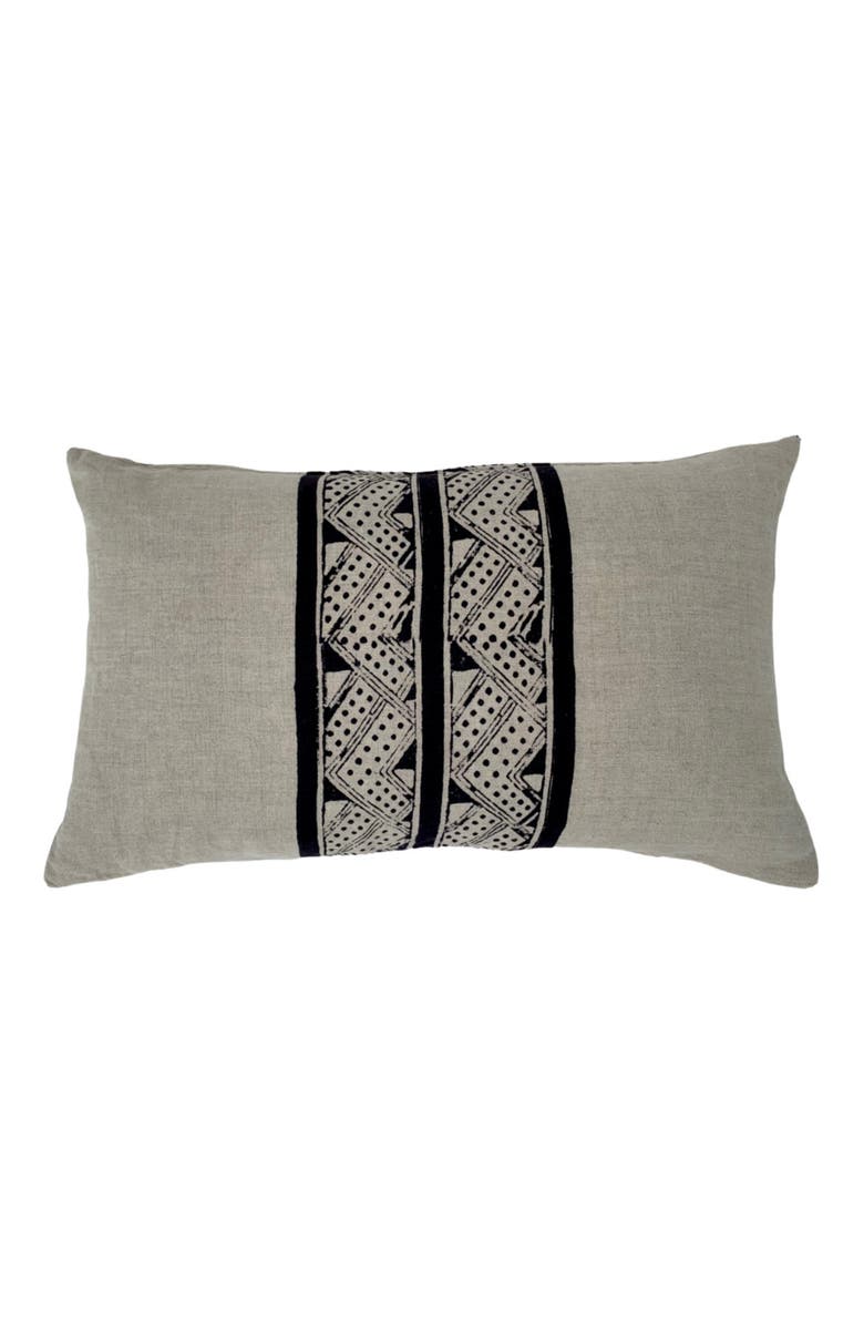 Alamwar Mancala Charcoal Petit Lumbar Pillow Cover, Main, color, Charcoal