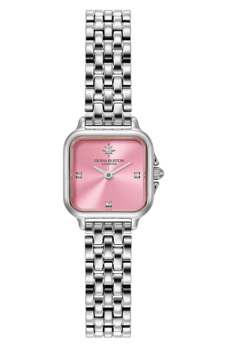 Olivia Burton Mini Grosvenor Bracelet Watch, 20mm, Main, color, Silver