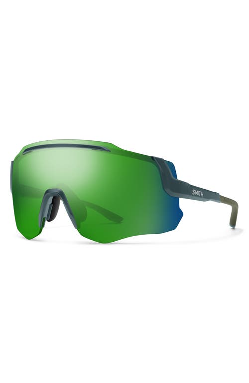 Smith Momentum 135mm Chromapop™ Shield Sunglasses In Matte Stone/moss/chromapop