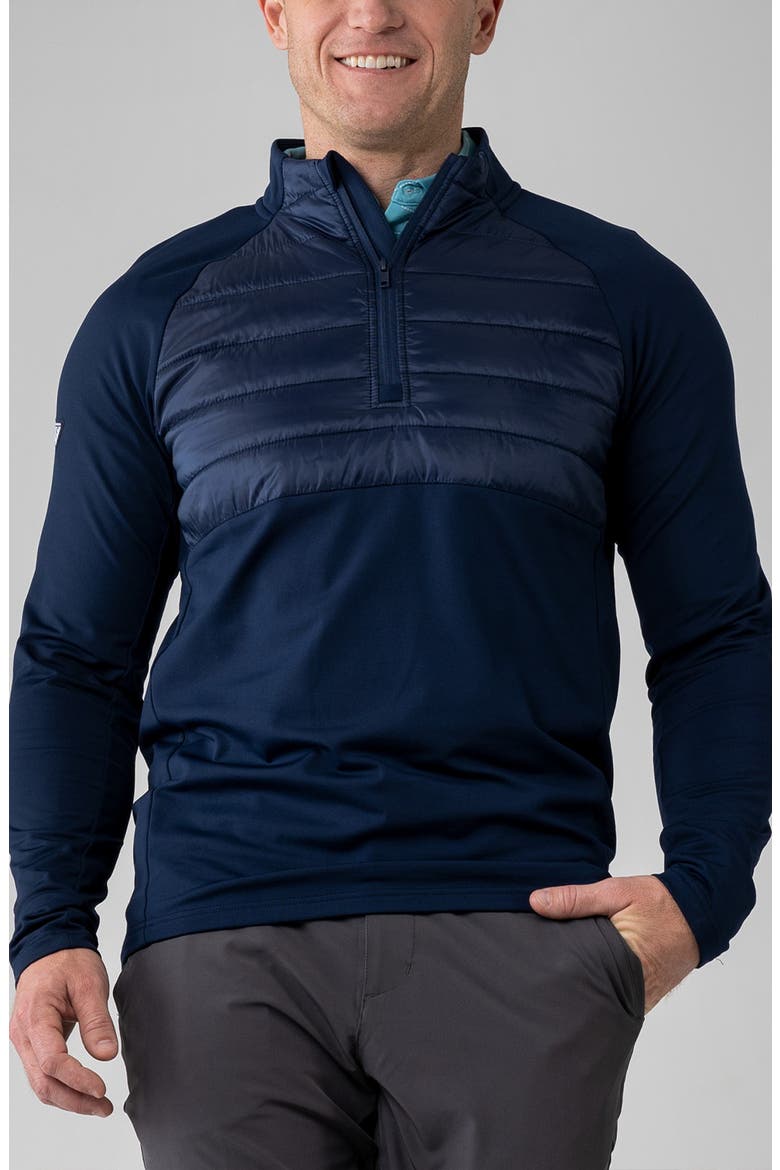 Frequency Quarter Zip Pullover, Main, color, NAVY