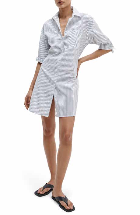 Lucia Stripe Mini Shirtdress