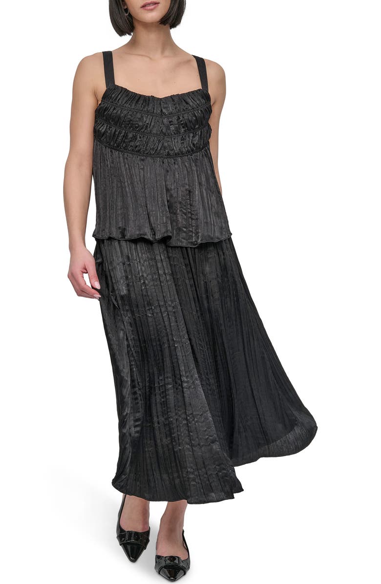 DKNY Crushed Pleats Sleeveless Top, Alternate, color, 