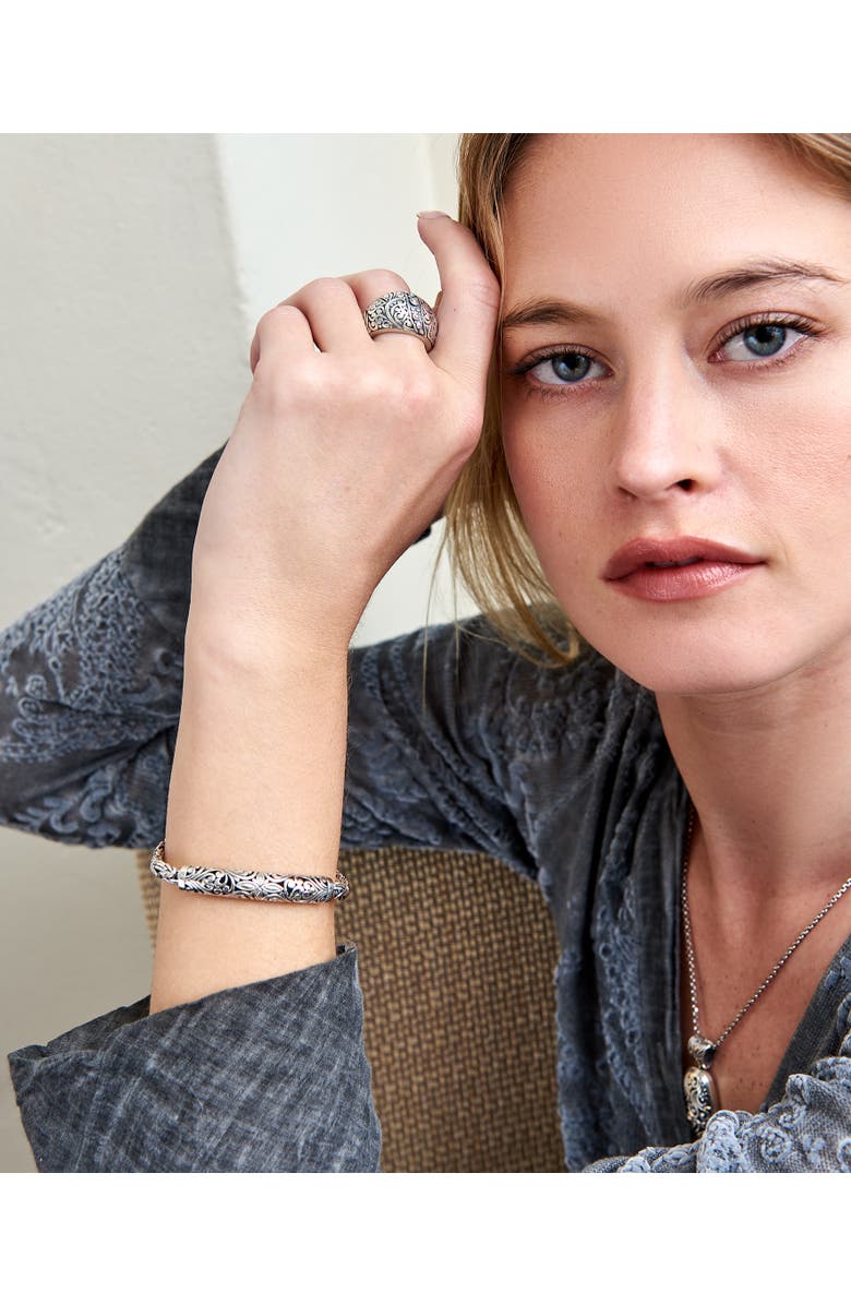 DEVATA Bali Filigree with Borobudur Oval 5mm Chain Bracelet in Sterling Silver, Alternate, color, Silver