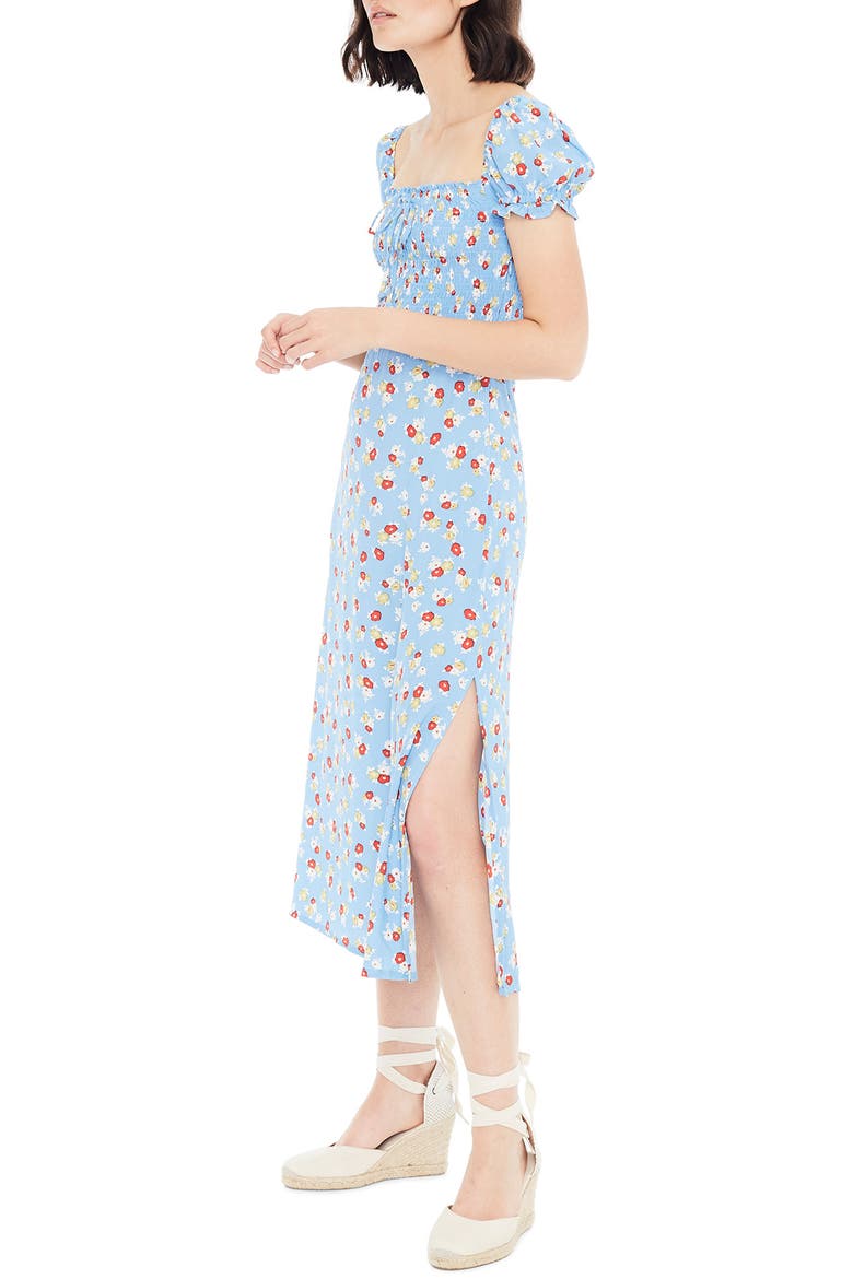 Castilo Jasmin Midi Dress, Alternate, color, JASMIN FLORAL PRINT - BLUE