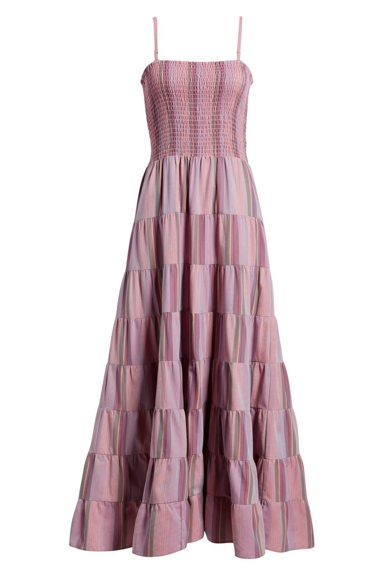 Lilaea Tiered Cotton Maxi Dress, Alternate, color, LILAS LILAC