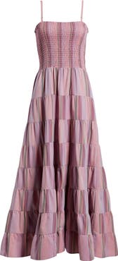 FRNCH Lilaea Tiered Cotton Maxi Dress