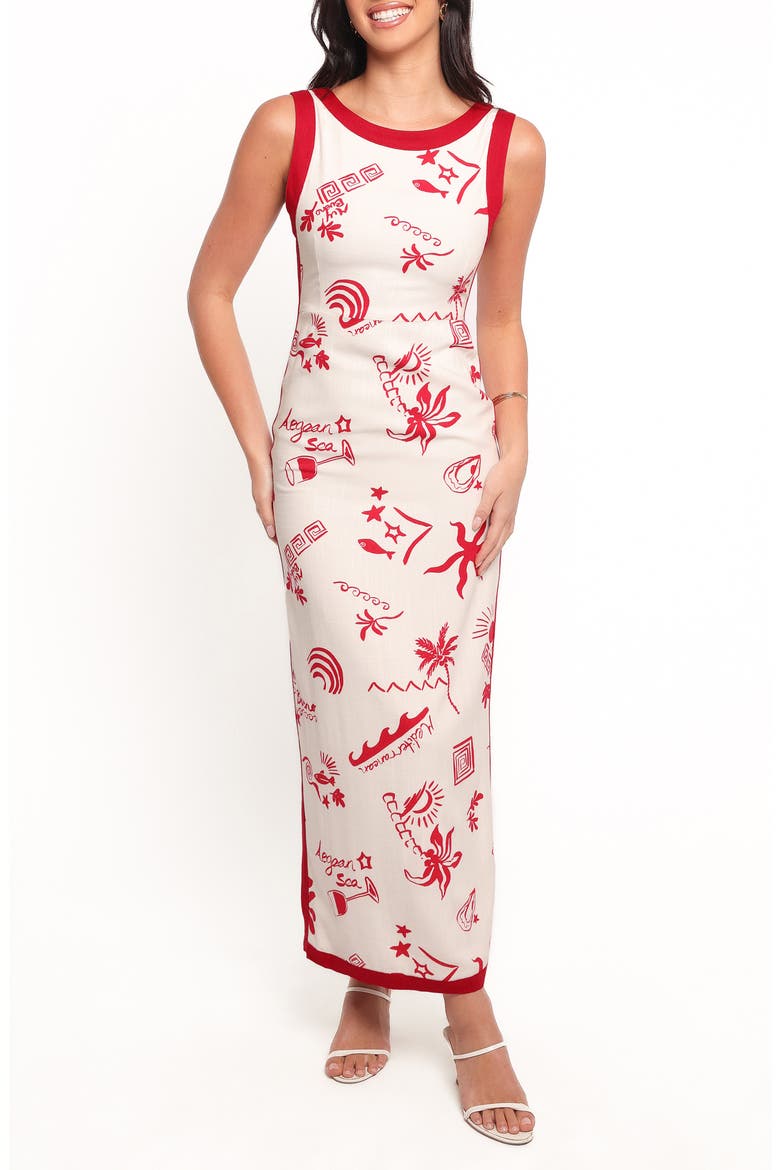 Fiori Print Sleeveless Maxi Dress, Main, color, BIARITZ