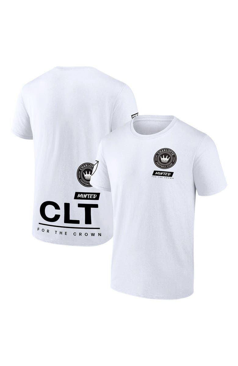 FANATICS Men's Fanatics Branded White Charlotte FC Team Success T-Shirt, Main, color, 