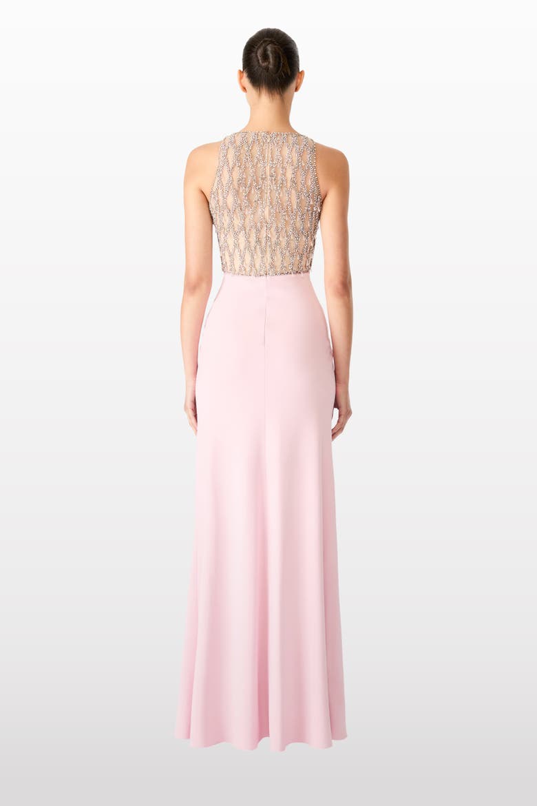 Dewdrop Crystal-Bodice Gown, Alternate, color, Pink Zinnia