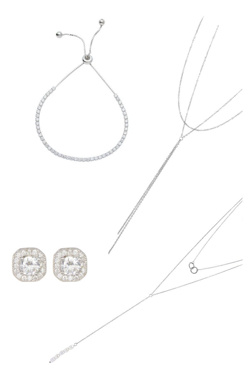 Silver 4-Piece Mixed Combo Set, Main, color, SILVER