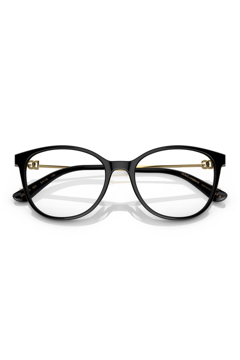 52mm Butterfly Optical Glasses, Alternate, color, BLACK