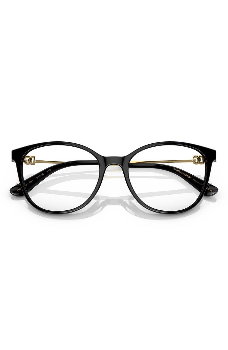 Dolce&Gabbana 52mm Butterfly Optical Glasses, Alternate, color, 
