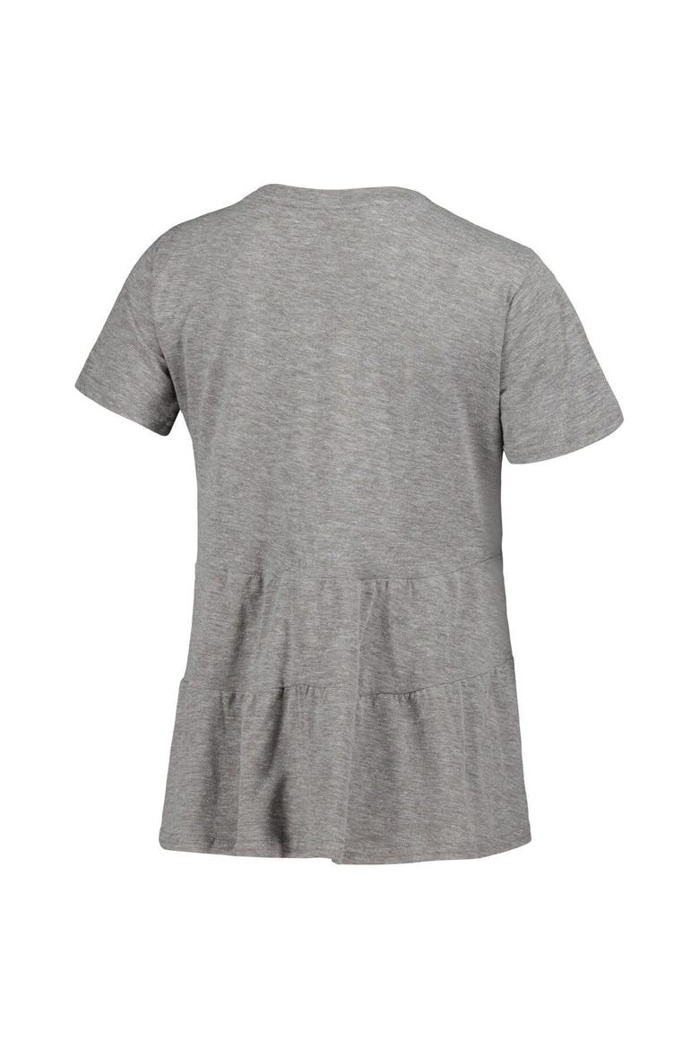 Women's Gray Virginia Tech Hokies Willow Ruffle-Bottom T-Shirt, Alternate, color, Gray
