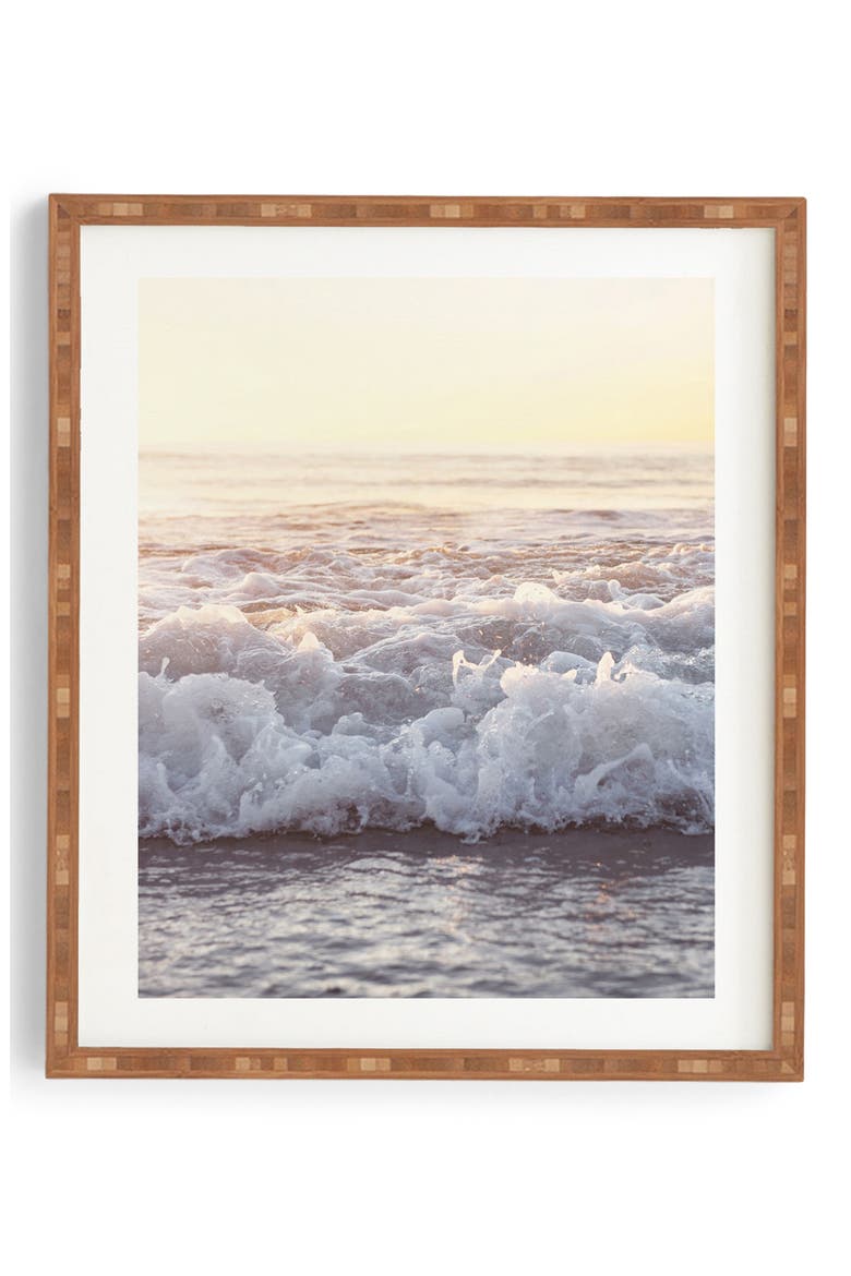 Beach Splash Framed Wall Art, Main, color, GRAY