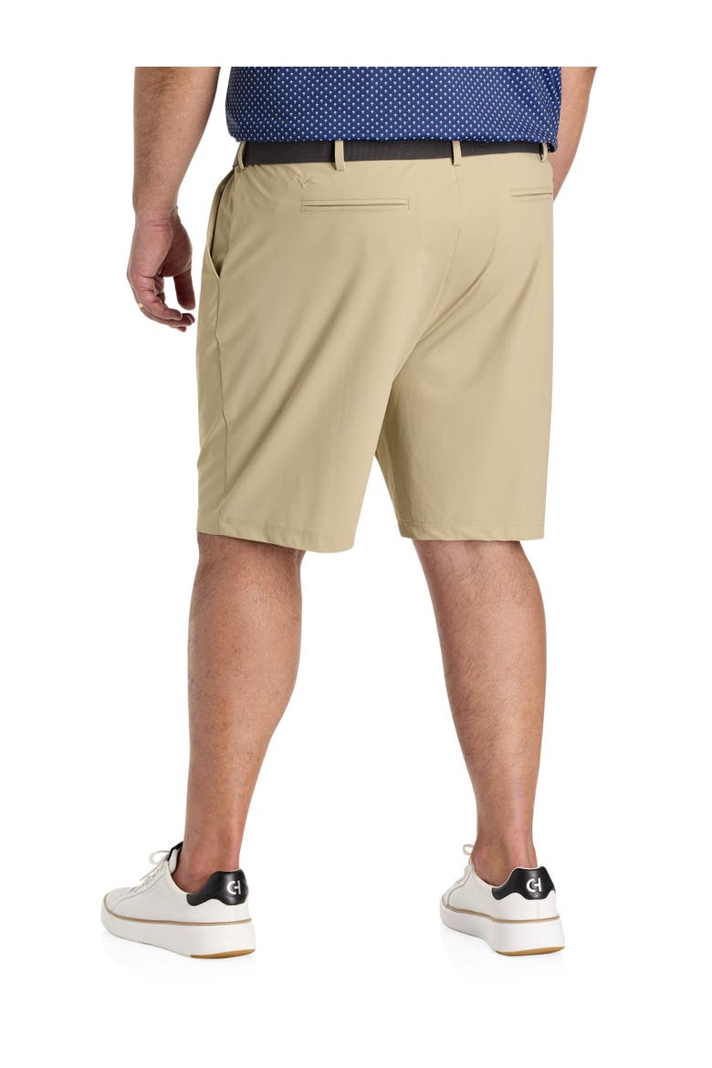 Big & Tall Flat-Front Golf Shorts, Alternate, color, CHINCHILLA