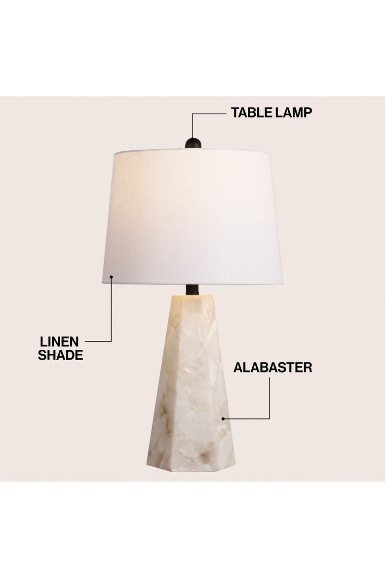 Xio Alabaster LED Table Lamp, Alternate, color, Ivory