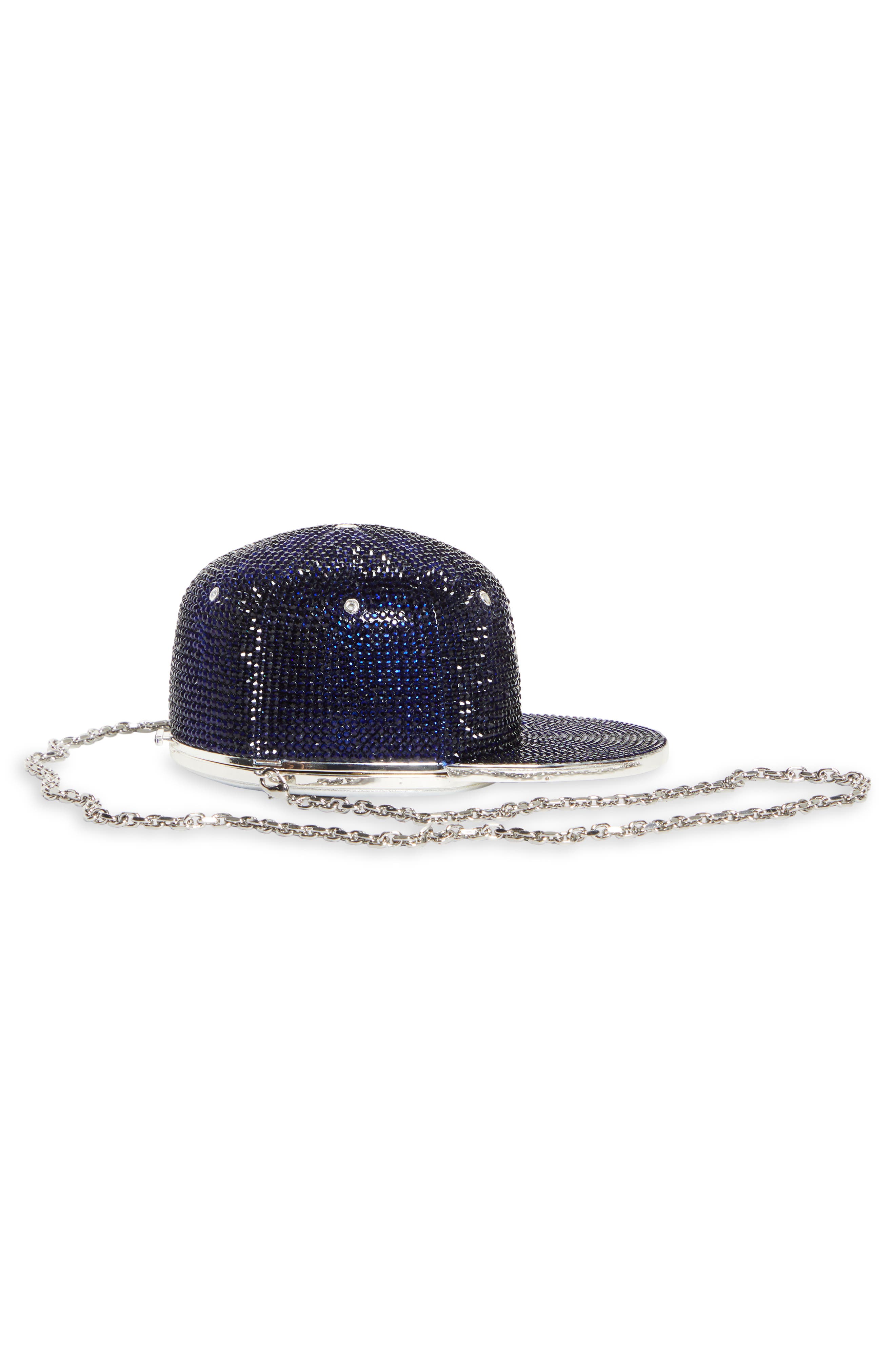 JUDITH LEIBER COUTURE MLB<sup>™</sup> New York Yankees Baseball Cap Clutch, Alternate, color, Silver Dark Indigo Multi