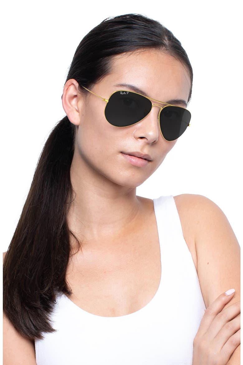 58mm Evolve Photochromic Aviator Sunglasses, Alternate, color, GOLD/ BLACK