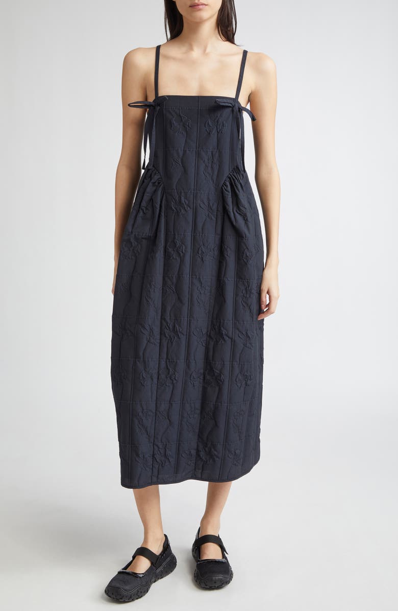 Cecilie Bahnsen Ambra Floral Matelassé Babydoll Dress, Main, color,