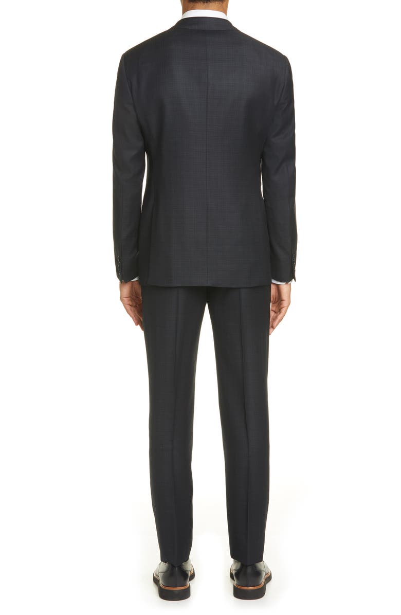 Giorgio Armani Trim Fit Check Wool Suit, Alternate, color, 
