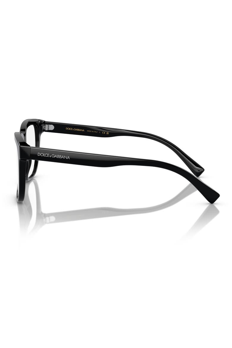 49mm Rectangular Glasses, Alternate, color, BLACK / DEMO LENS