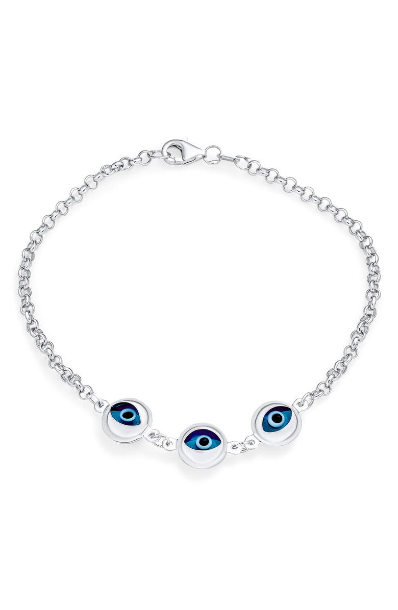 BLING JEWELRY Evil Eye Glass Bead Bracelet, Main, color, 