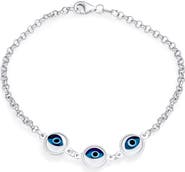 BLING JEWELRY Evil Eye Glass Bead Bracelet