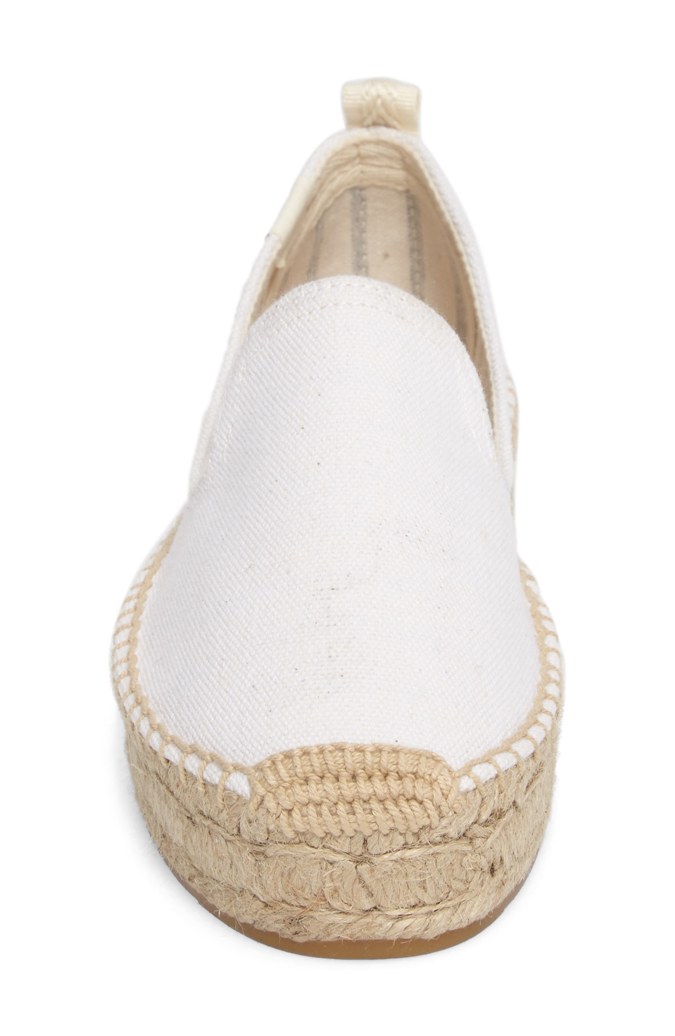 Platform Espadrille, Alternate, color, WHITE CANVAS