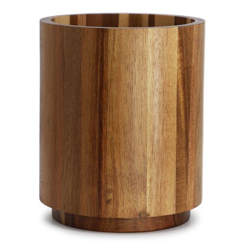 Megachef Acacia Wood 360 Rotating Utensil Holder In Brown