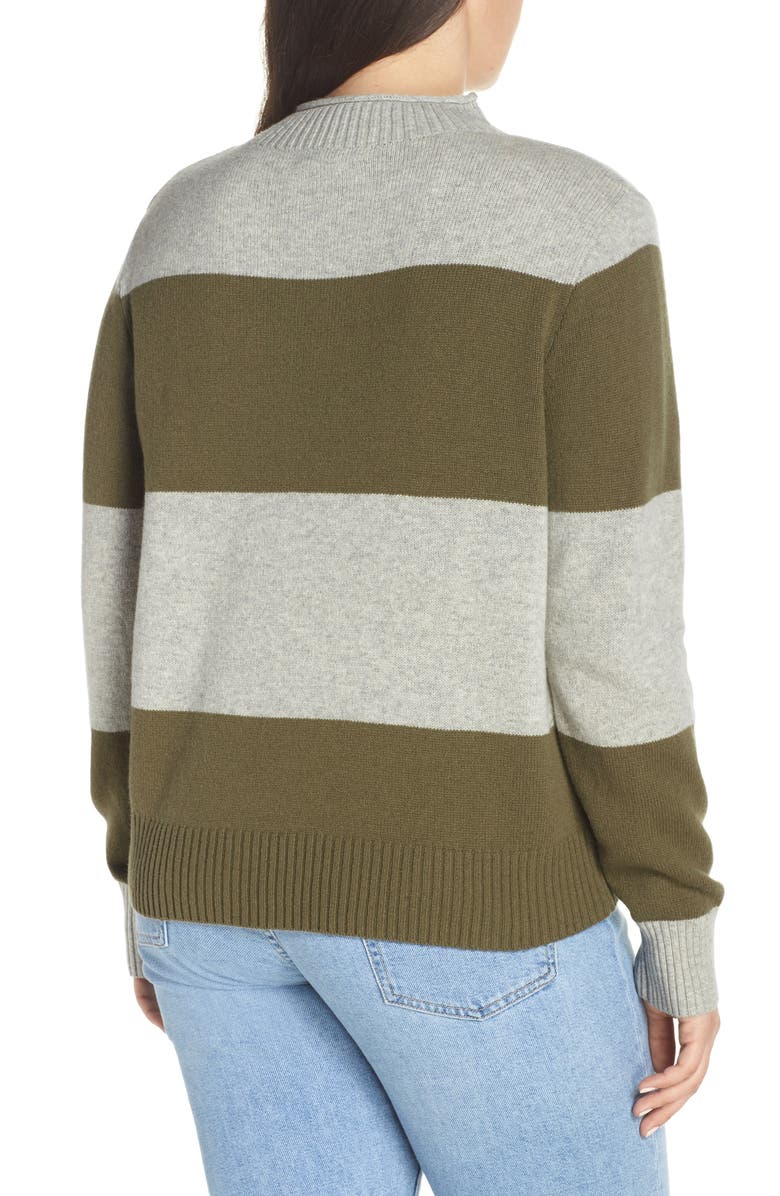 J.Crew 1988 Stripe Roll Neck Sweater, Alternate, color,