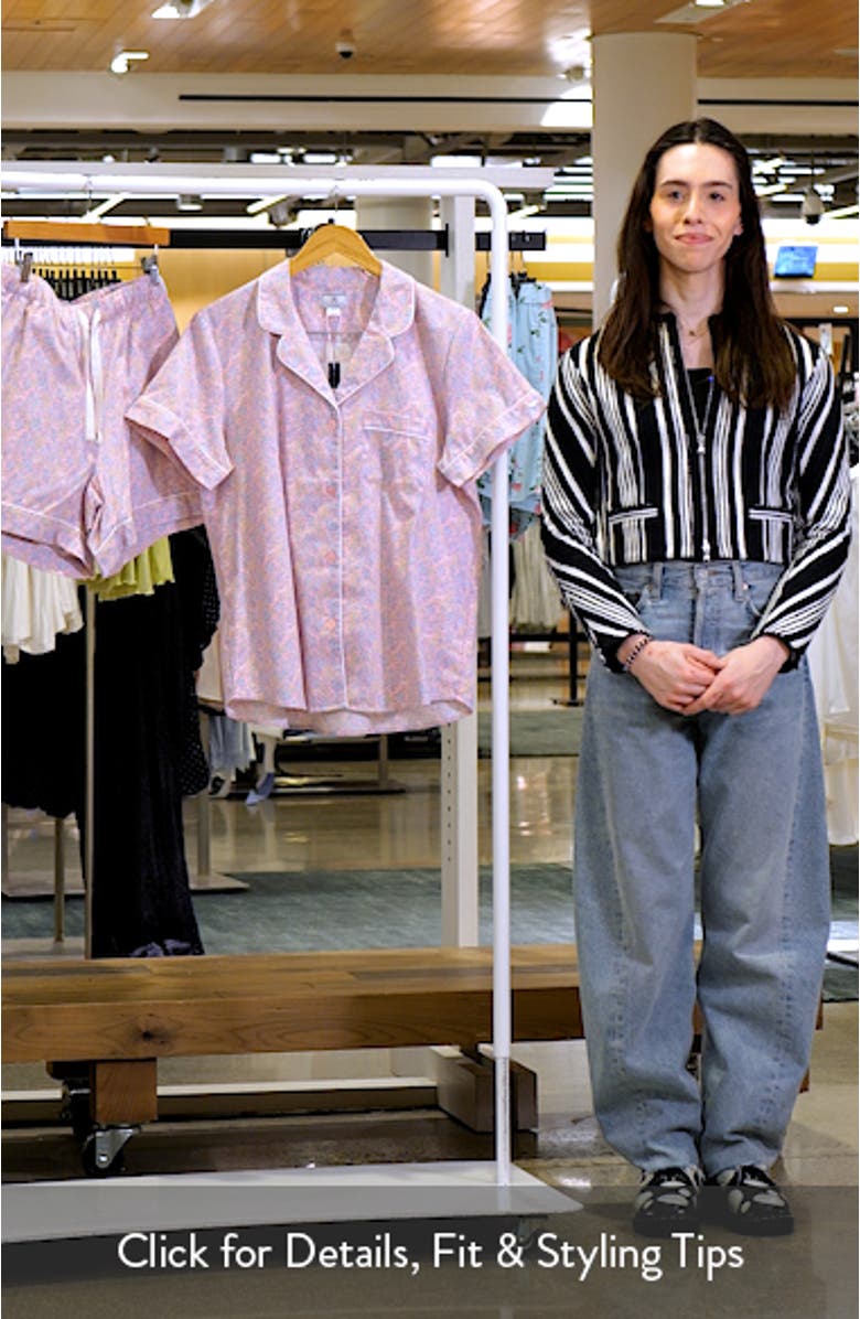 Brushed Cotton Twill Short Pajamas, sales video thumbnail