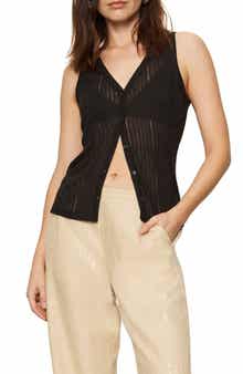 Sanctuary Rib Button Front Tank