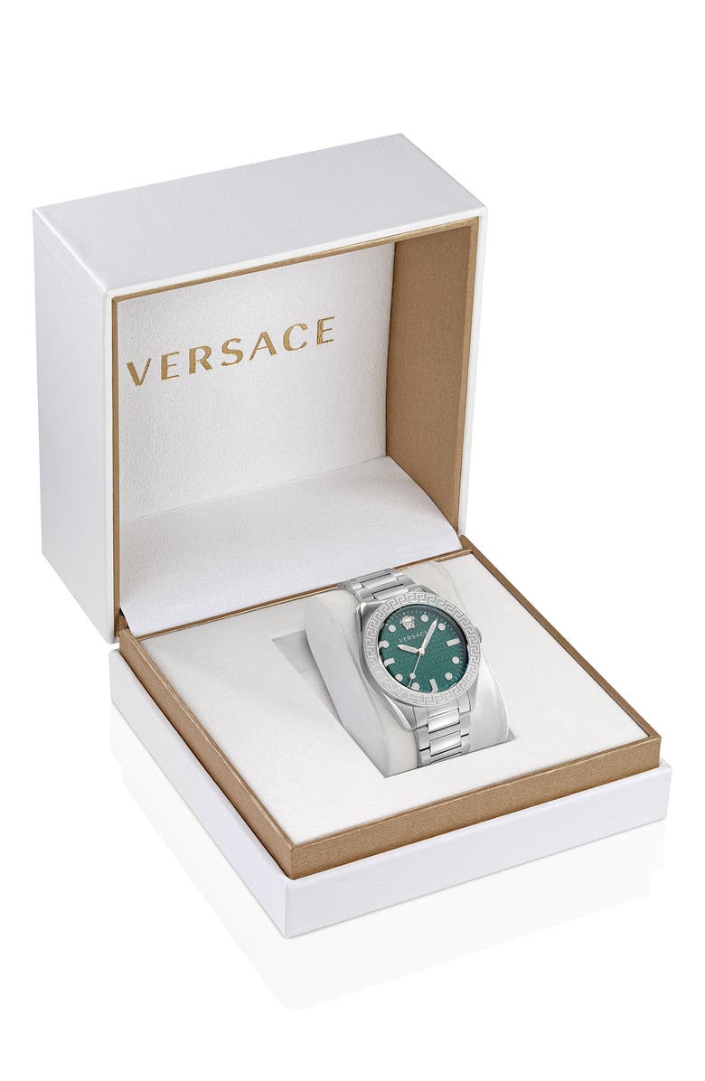 Versace Greca Dome Bracelet Watch, 42mm, Alternate, color,