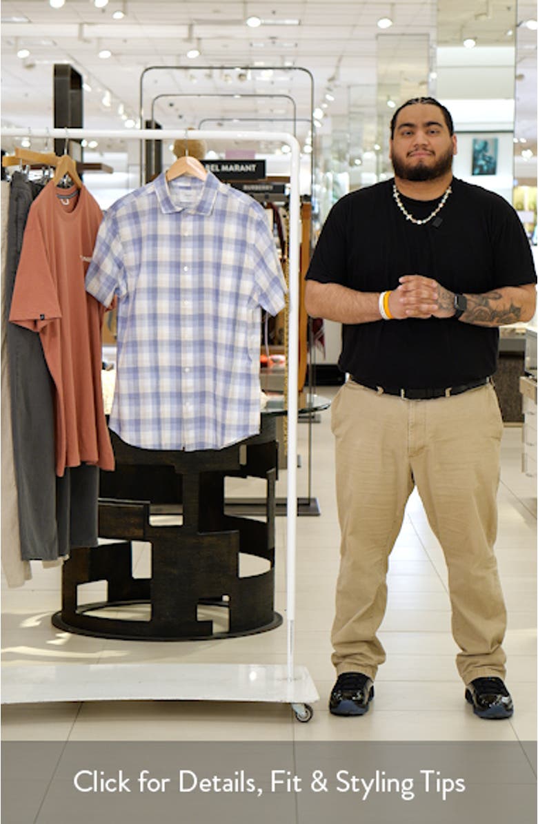 Hutcheson Plaid Short Sleeve Button-Up Shirt, sales video thumbnail