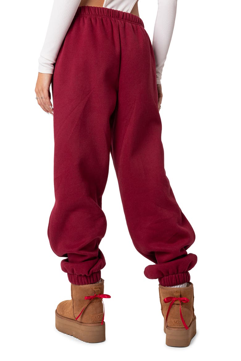 Clark Oversize Sweatpants, Alternate, color, BURGUNDY