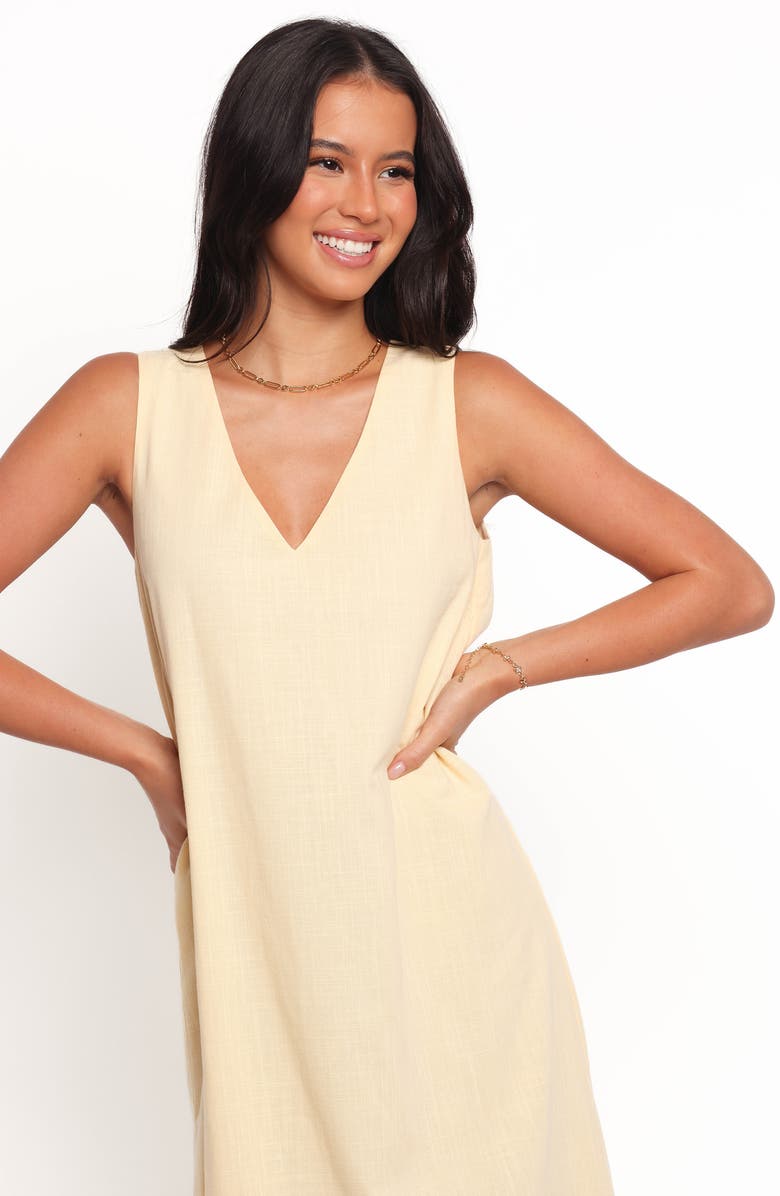 Petal & Pup Lia Sleeveless Cotton Maxi Dress, Alternate, color, Lemon