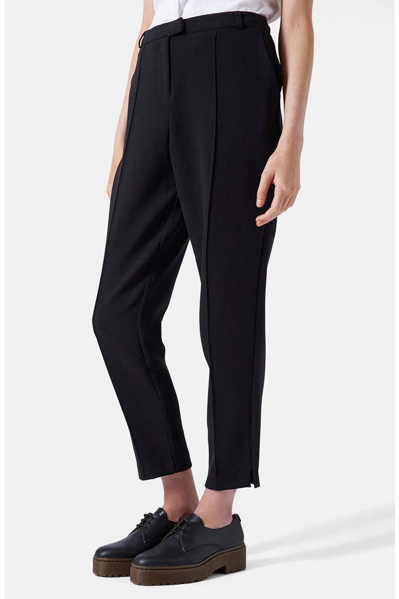Crop Cigarette Pants, Main, color, BLACK