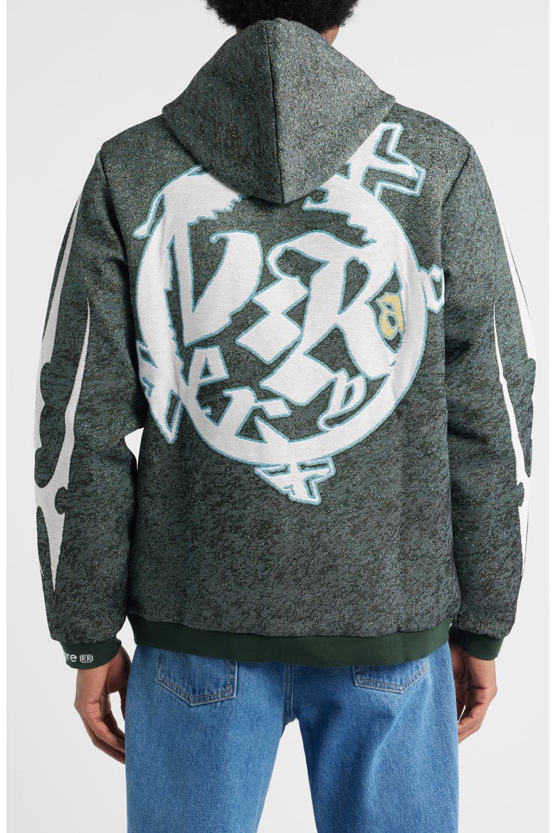 Narutu vs. Sasuke Jacquard Graphic Hoodie, Alternate, color, GRAY