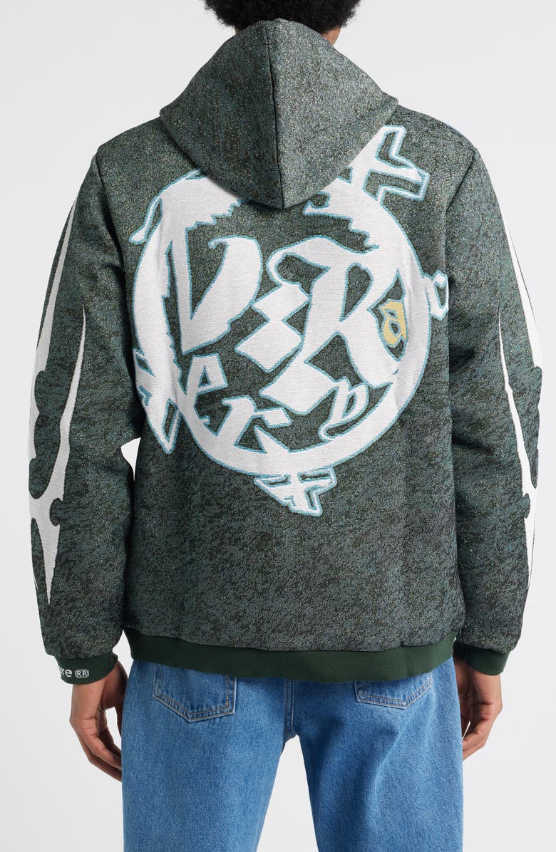 VERYRARE Narutu vs. Sasuke Jacquard Graphic Hoodie, Alternate, color, Gray