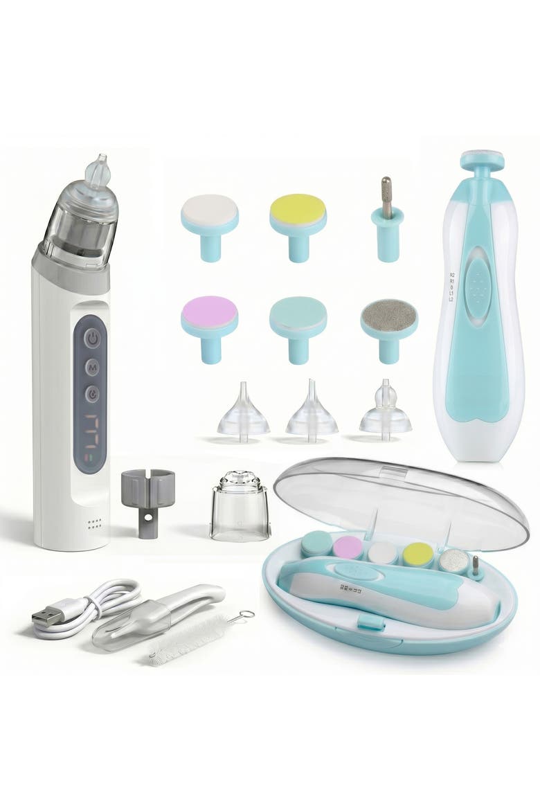 Electric Baby Grooming Set - Gentle Nasal Aspirator and Nail Trimmer, Main, color, Multicolor