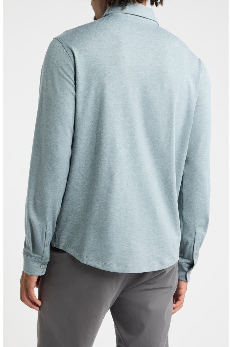 Ponto Knit Button-Up Shirt, Alternate, color, FOGGY BLUE HEATHER