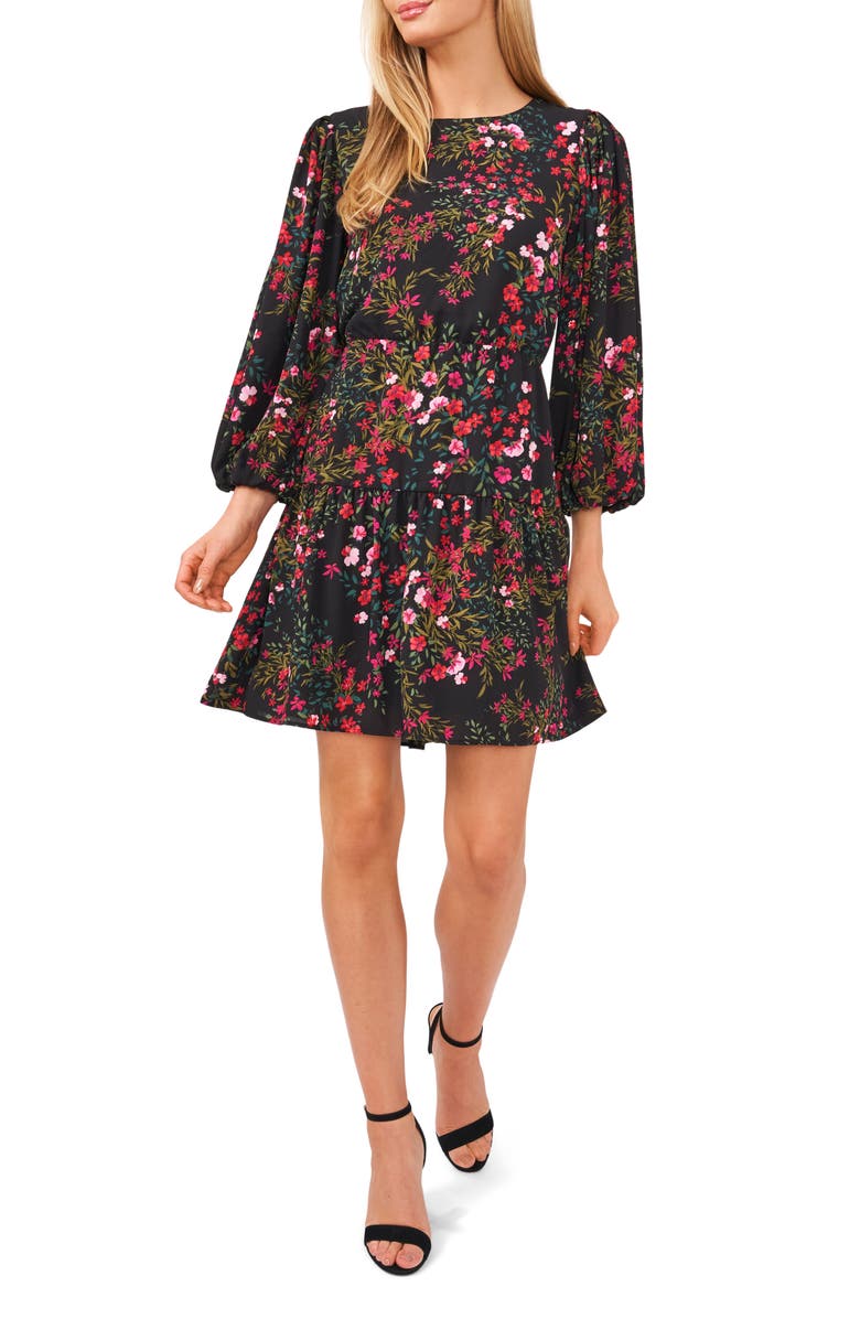 CeCe Ruffle Long Sleeve Minidress, Main, color, 