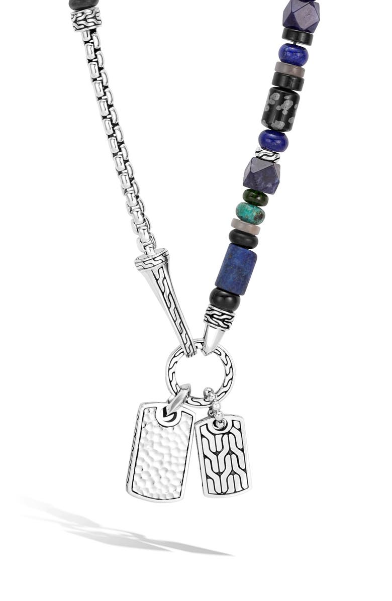 John Hardy Men's Classic Chain Sterling Silver Bead Pendant Necklace, Main, color, 